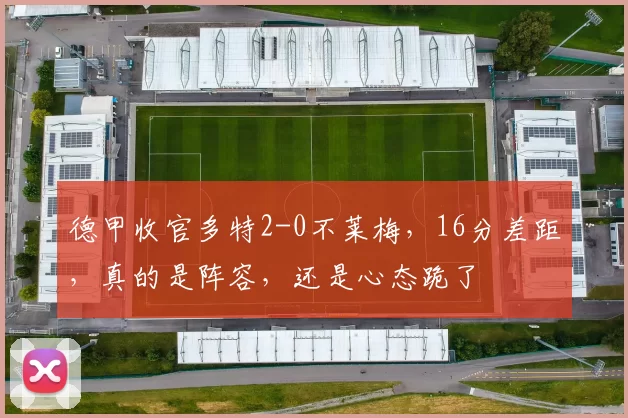 德甲收官多特2-0不莱梅，16分差距，真的是阵容，还是心态跪了